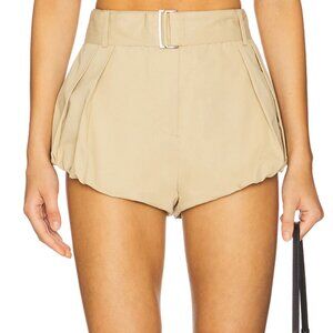 LIONESS New York Mini Short in Camel Tan Khaki Light Brown Cargo Small S